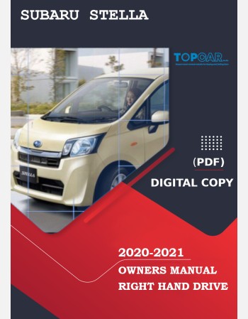 subaru stella 2020- 2021 owners manual in english